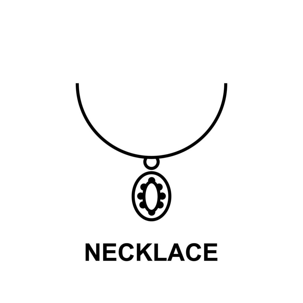 necklace vector icon illustration