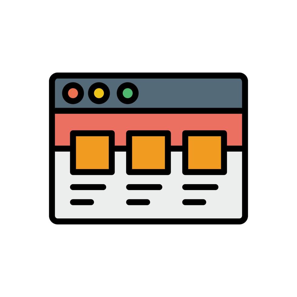 Browser, web site, interface vector icon illustration