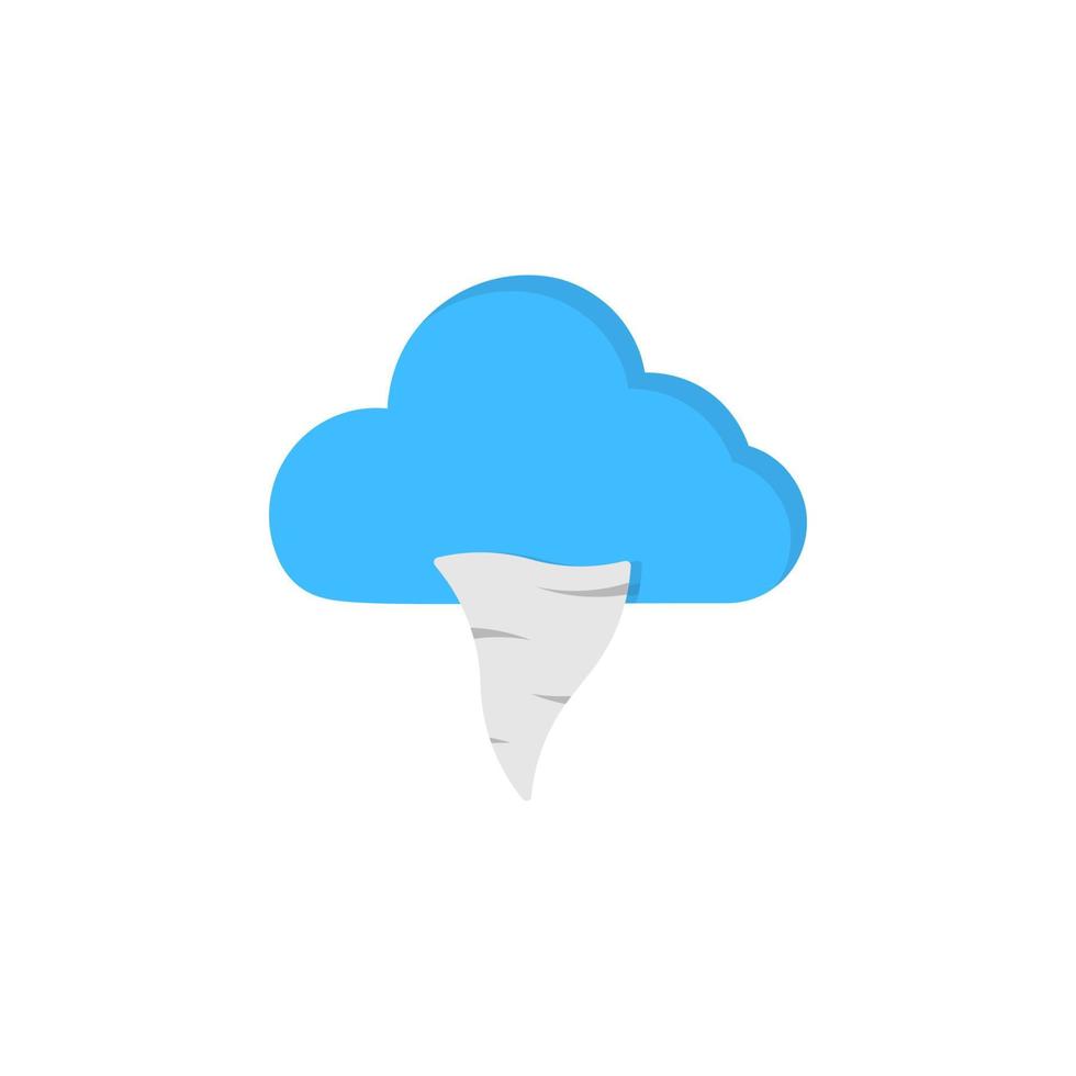 Cloud hurricane vector icon illustration