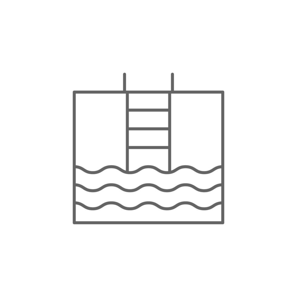 Ladder swimming pool vector icon illustration