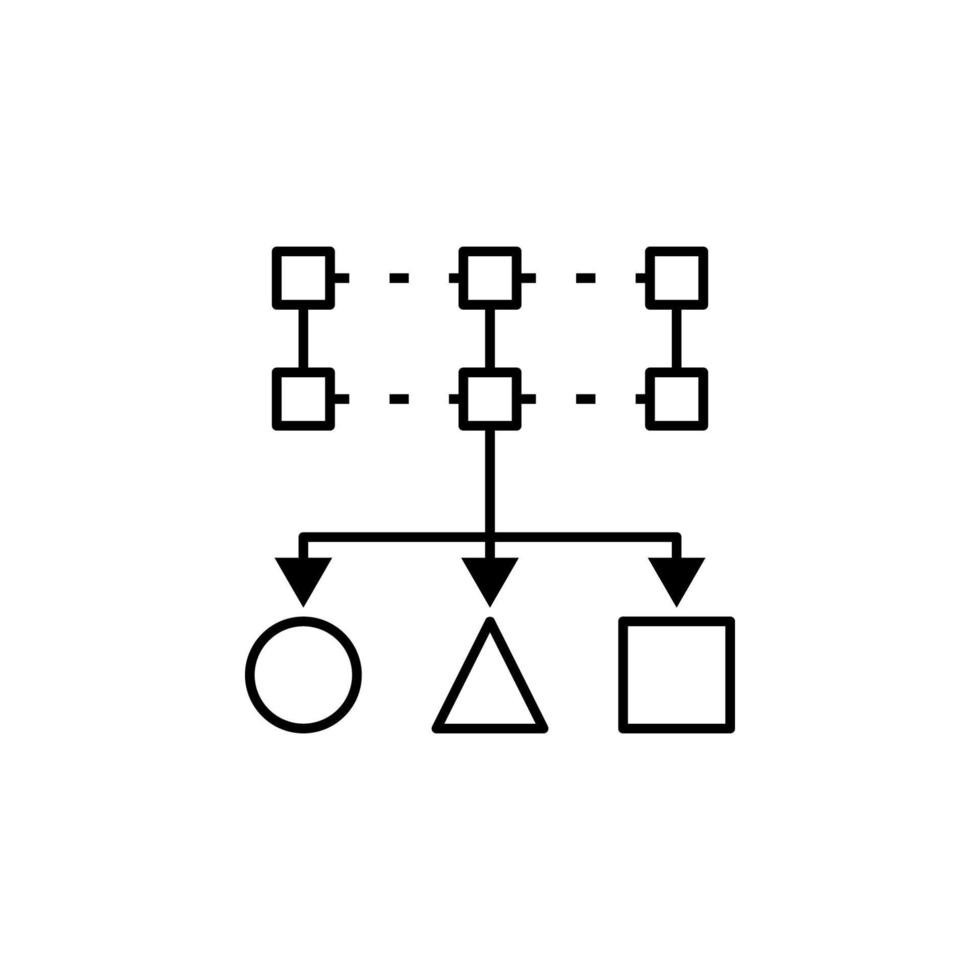 datos análisis, clasificación, administración vector icono ilustración