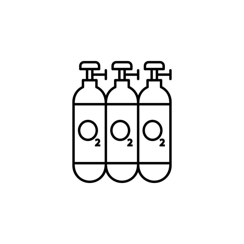 Oxygen tank vector icon illustration