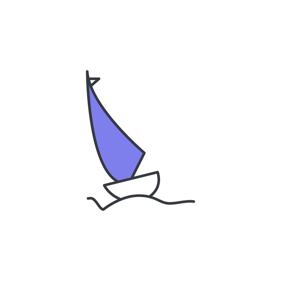 sailboat vector icon illustration