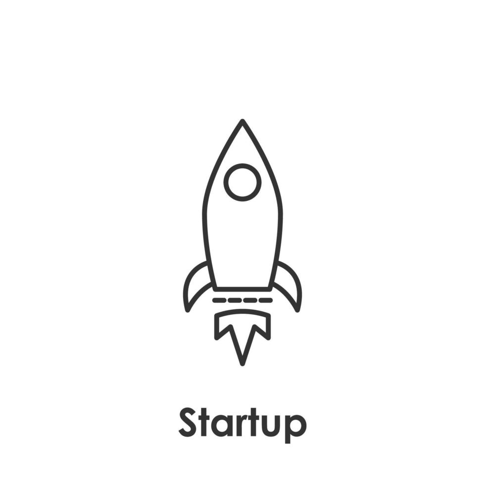 rocket, startup vector icon illustration