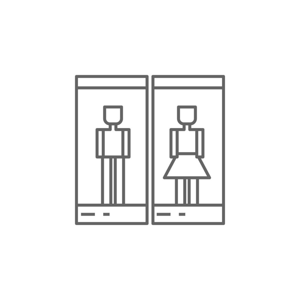 Plumber, restroom vector icon illustration