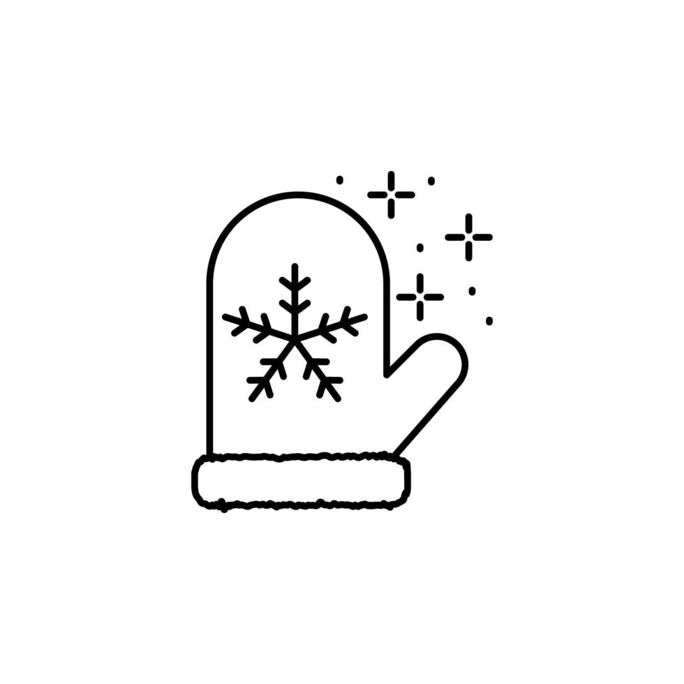 Mitten glove vector icon illustration