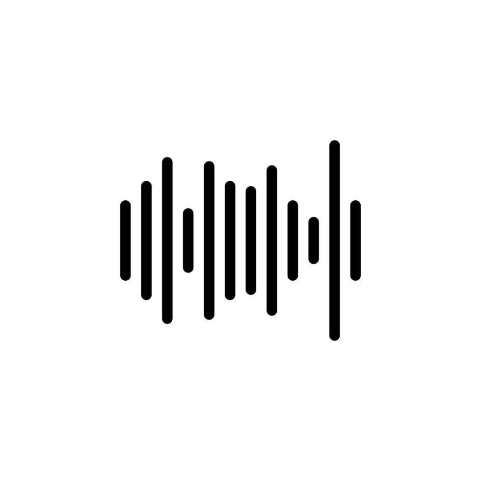 sound wave vector icon illustration