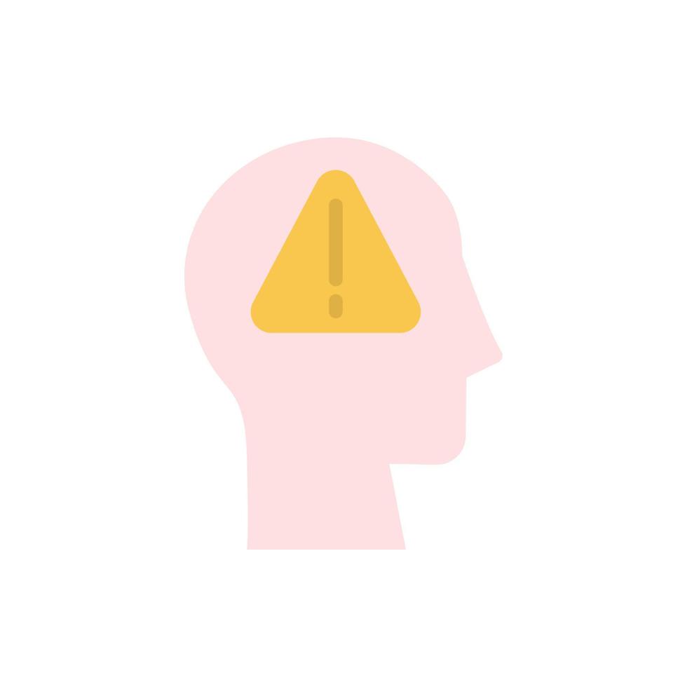 head sign danger vector icon illustration