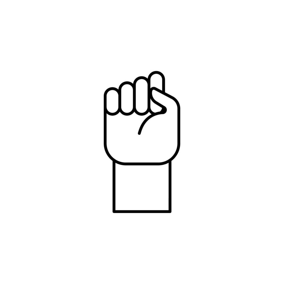 punch, fist, goal vector icon illustration