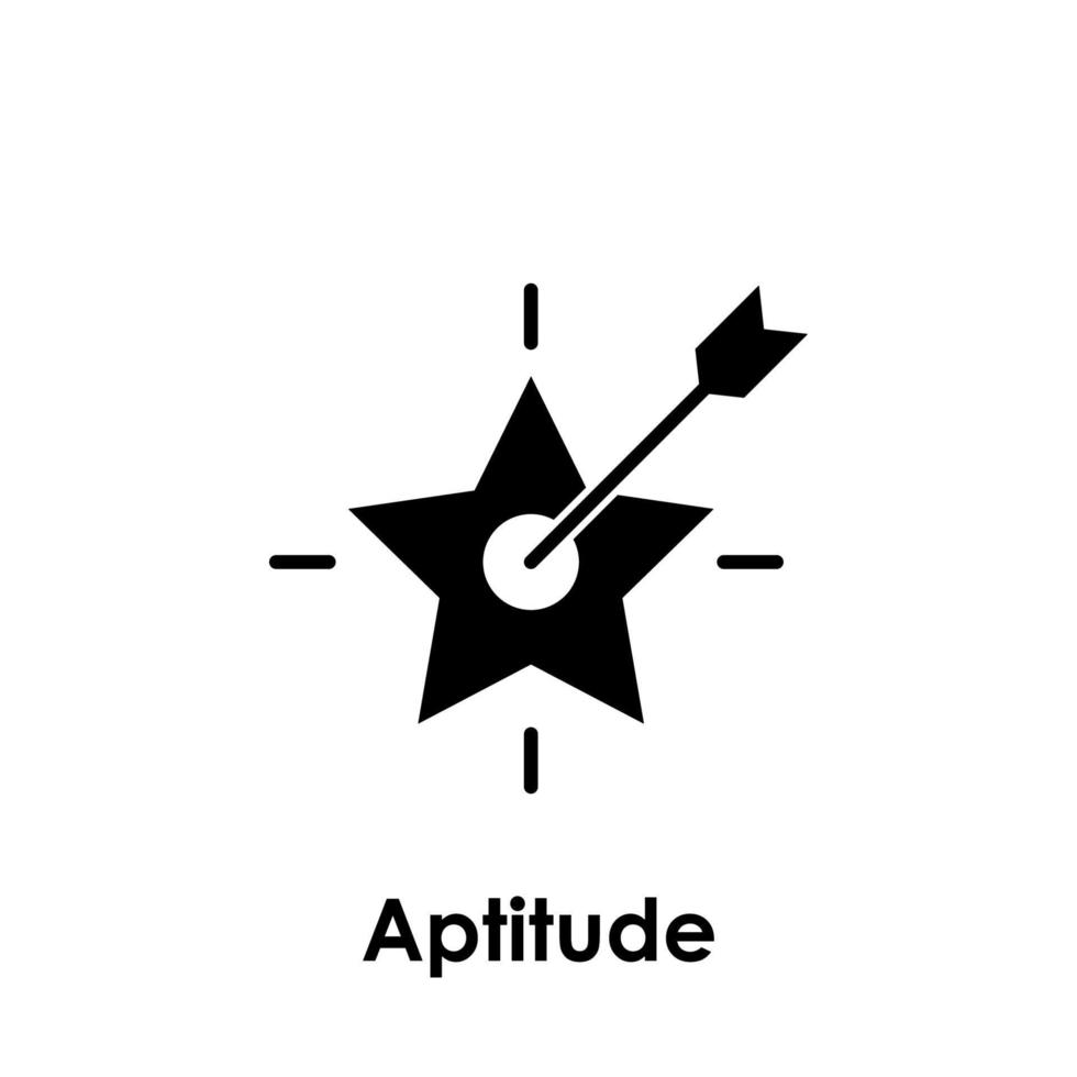 star, arrow, target, aptitude vector icon illustration