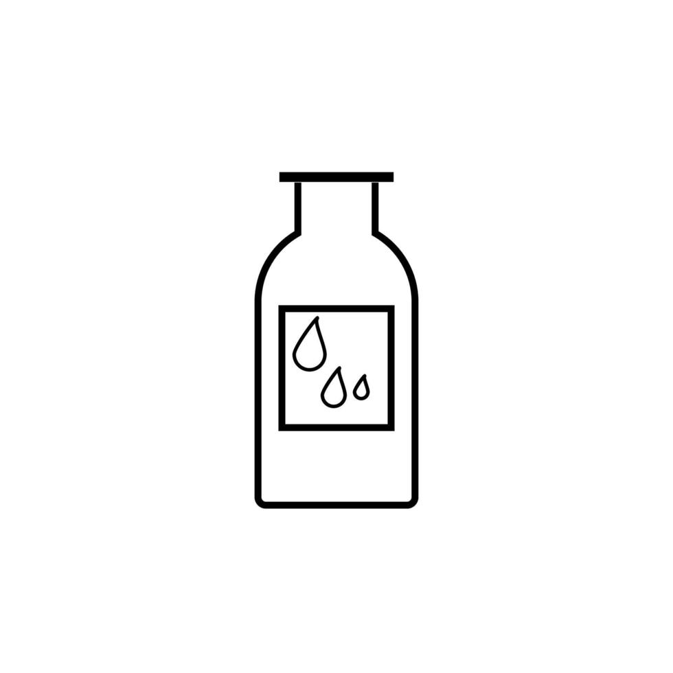 oil bottle simple line vector icon illustration