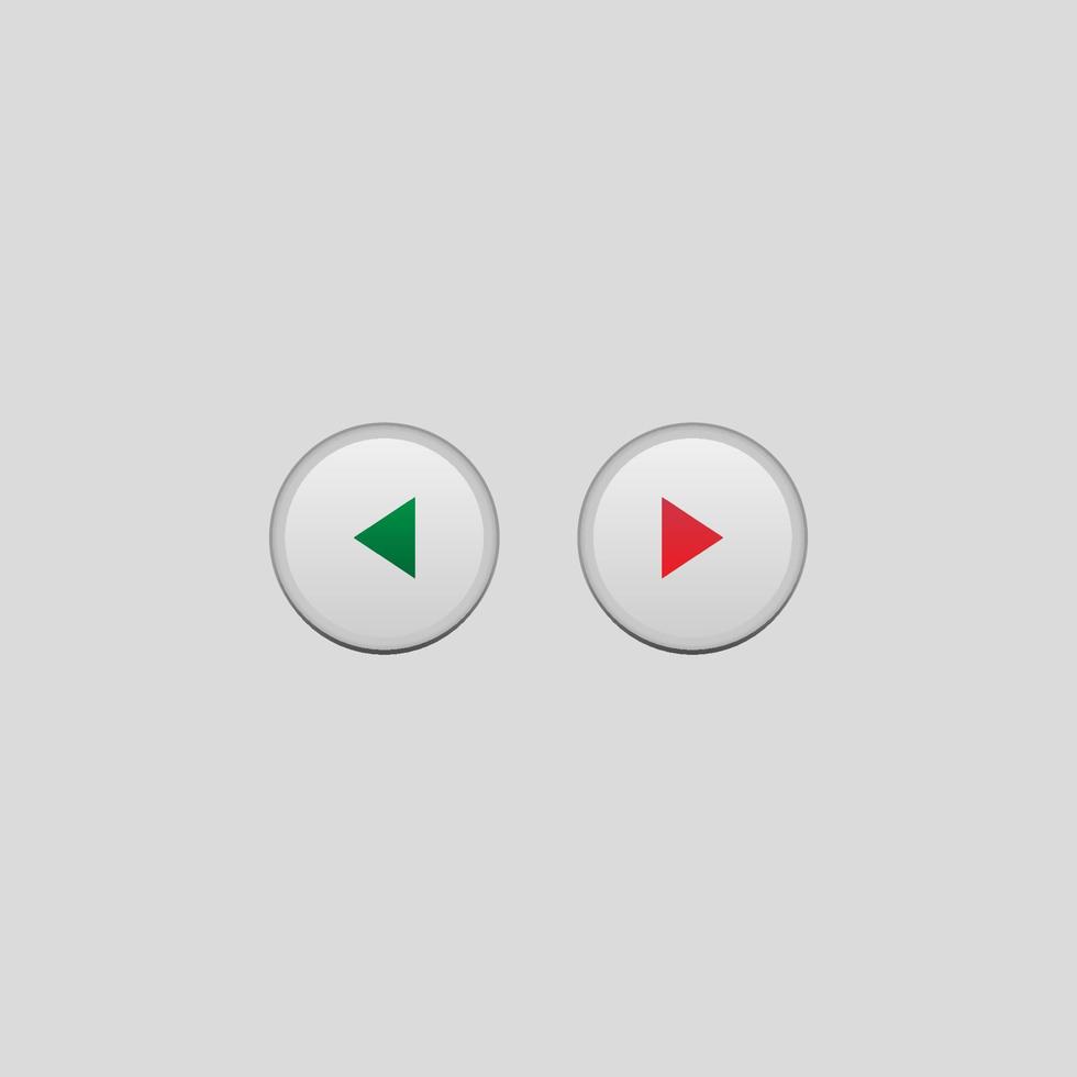 Direction buttons colored vector icon illustration