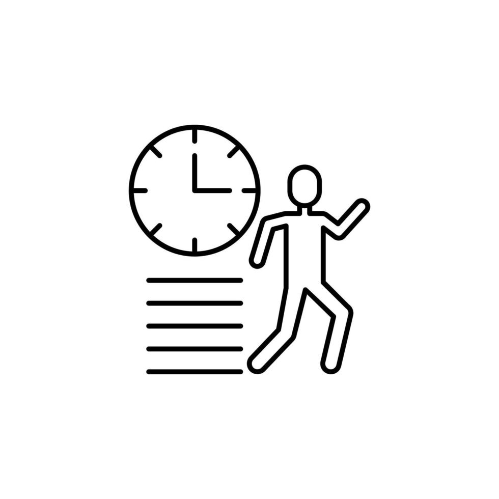 Time management, clock, hustle, speed, time, working vector icon illustration