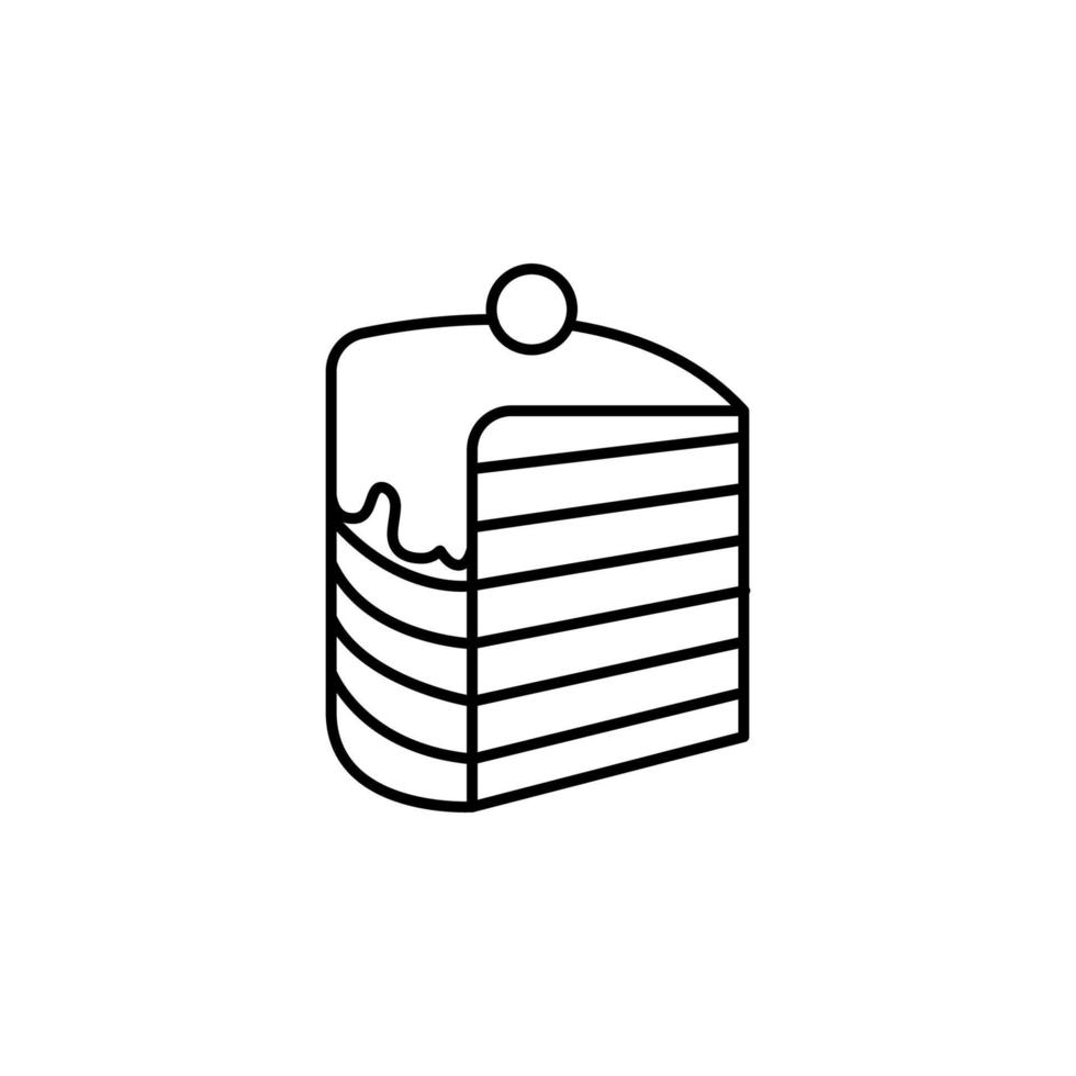 piece of cake vector icon illustration