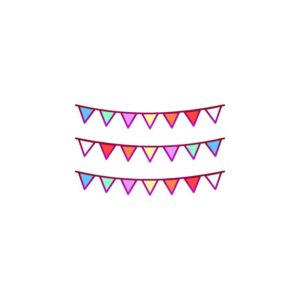 Garlands, rainbow, pride vector icon illustration