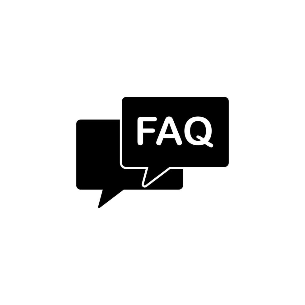 FAQ conversation vector icon illustration