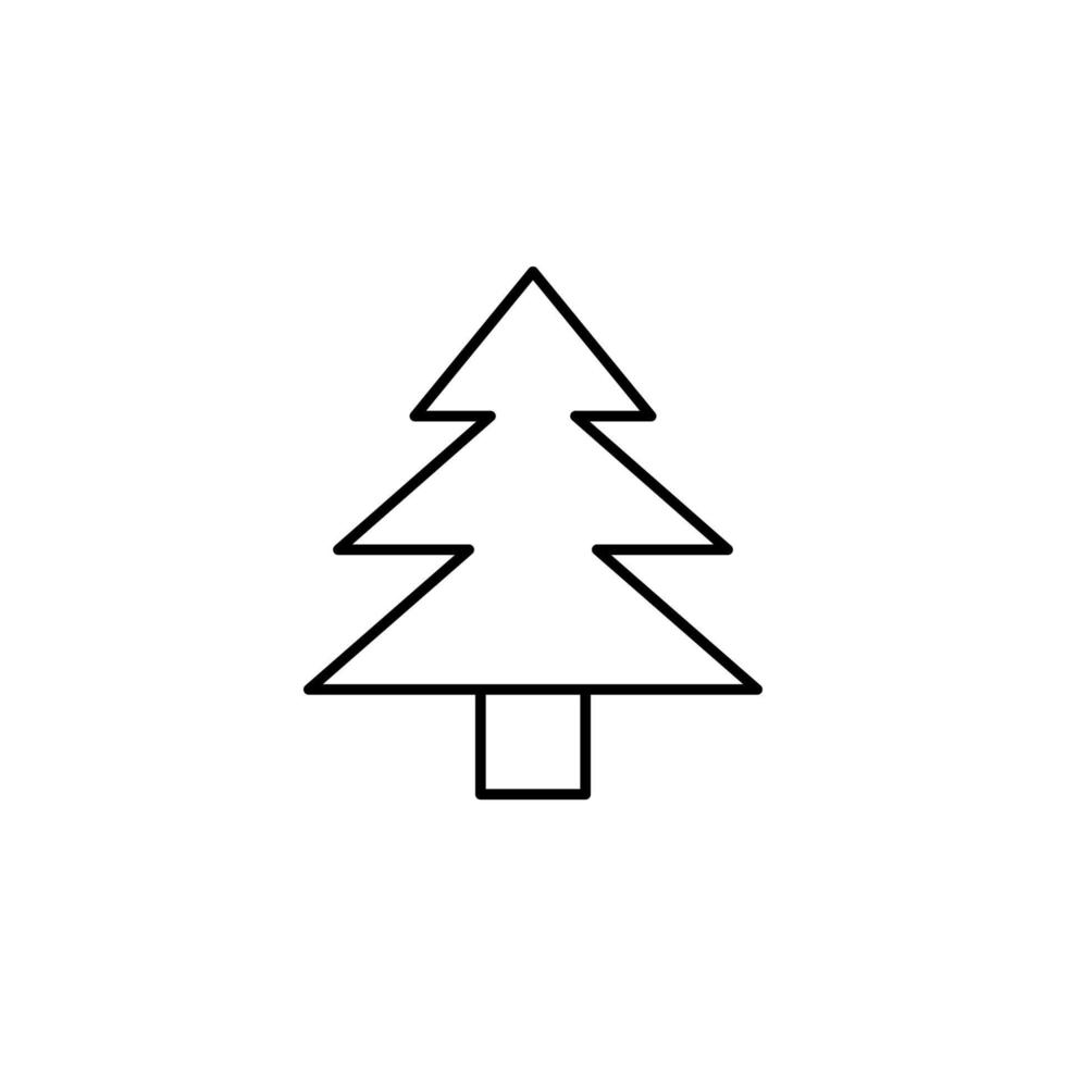 Tree outline vector icon illustration