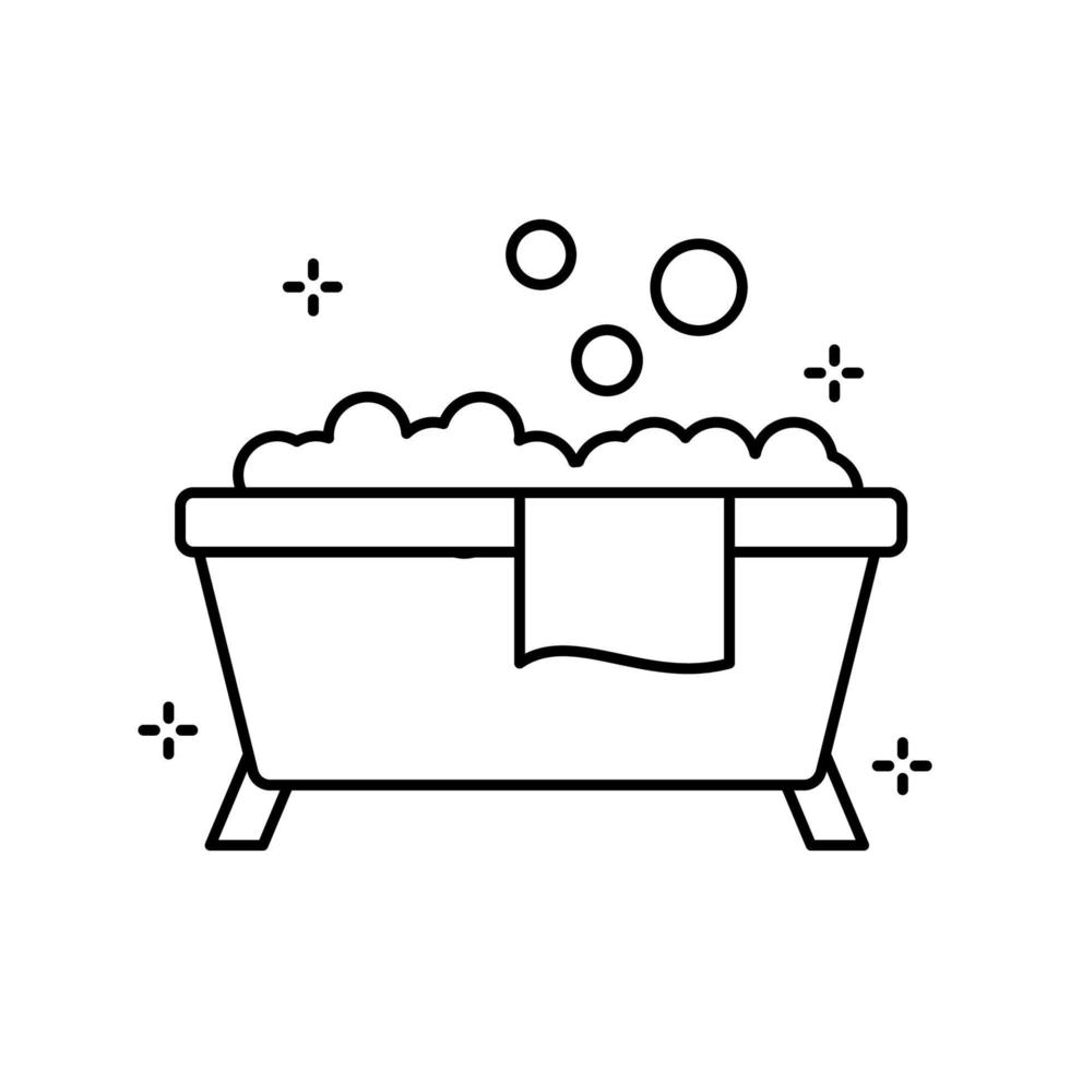 Bath, foam vector icon illustration