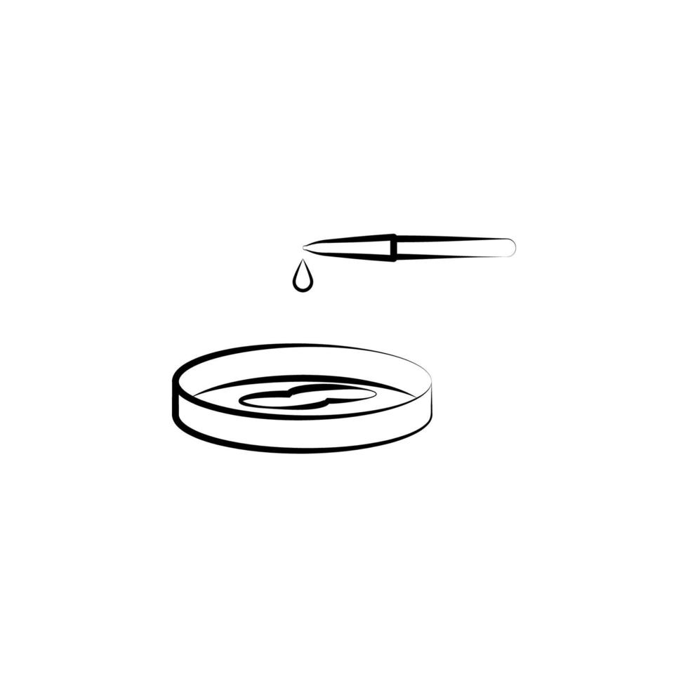 Petri dish, Bacteria, science vector icon illustration