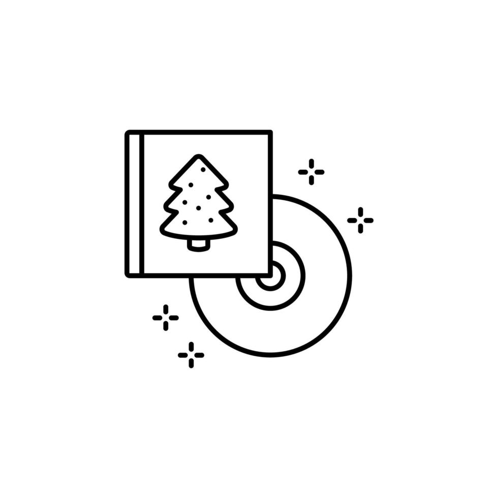 Cd, music, tree vector icon illustration