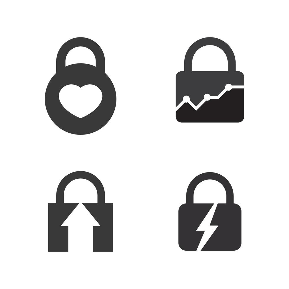 key and lock icon padlock logo and symbol vector design