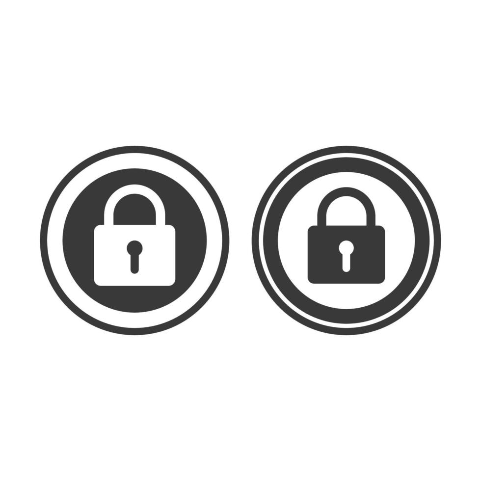 llave y bloquear icono candado logo y símbolo vector diseño