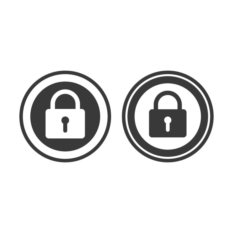 key and lock icon padlock logo and symbol vector design 23039435 Vector