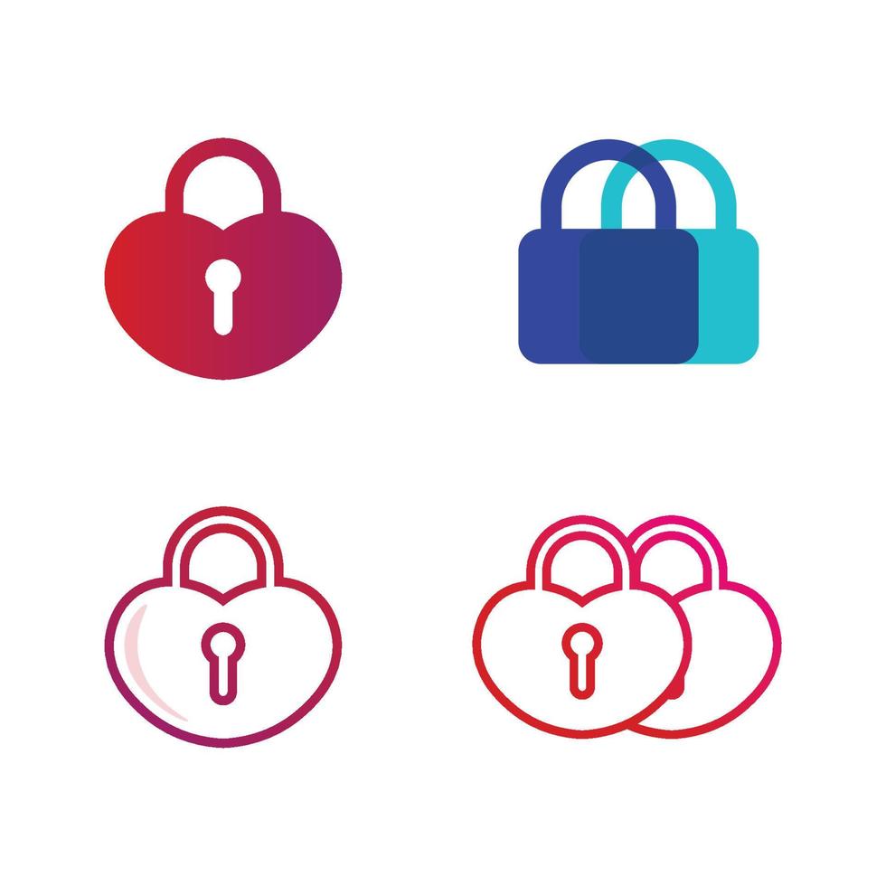 key and lock icon padlock logo and symbol vector design