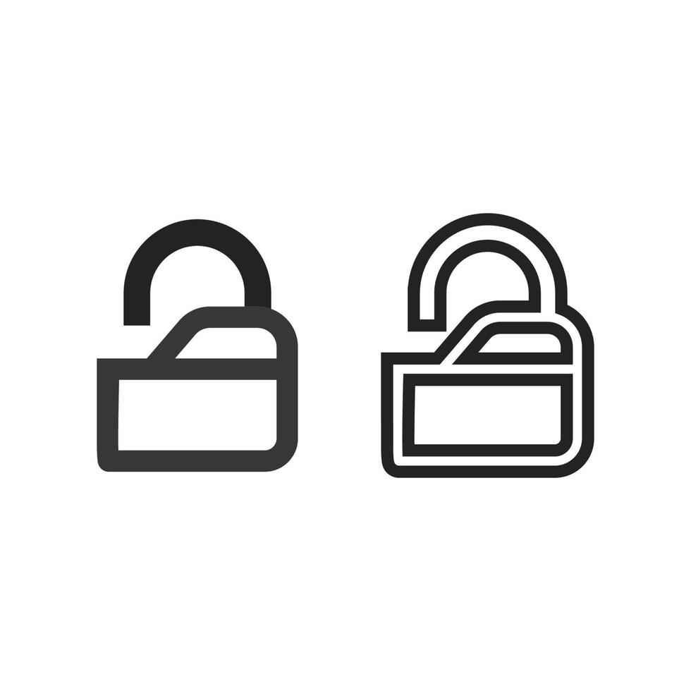 key and lock icon padlock logo and symbol vector design