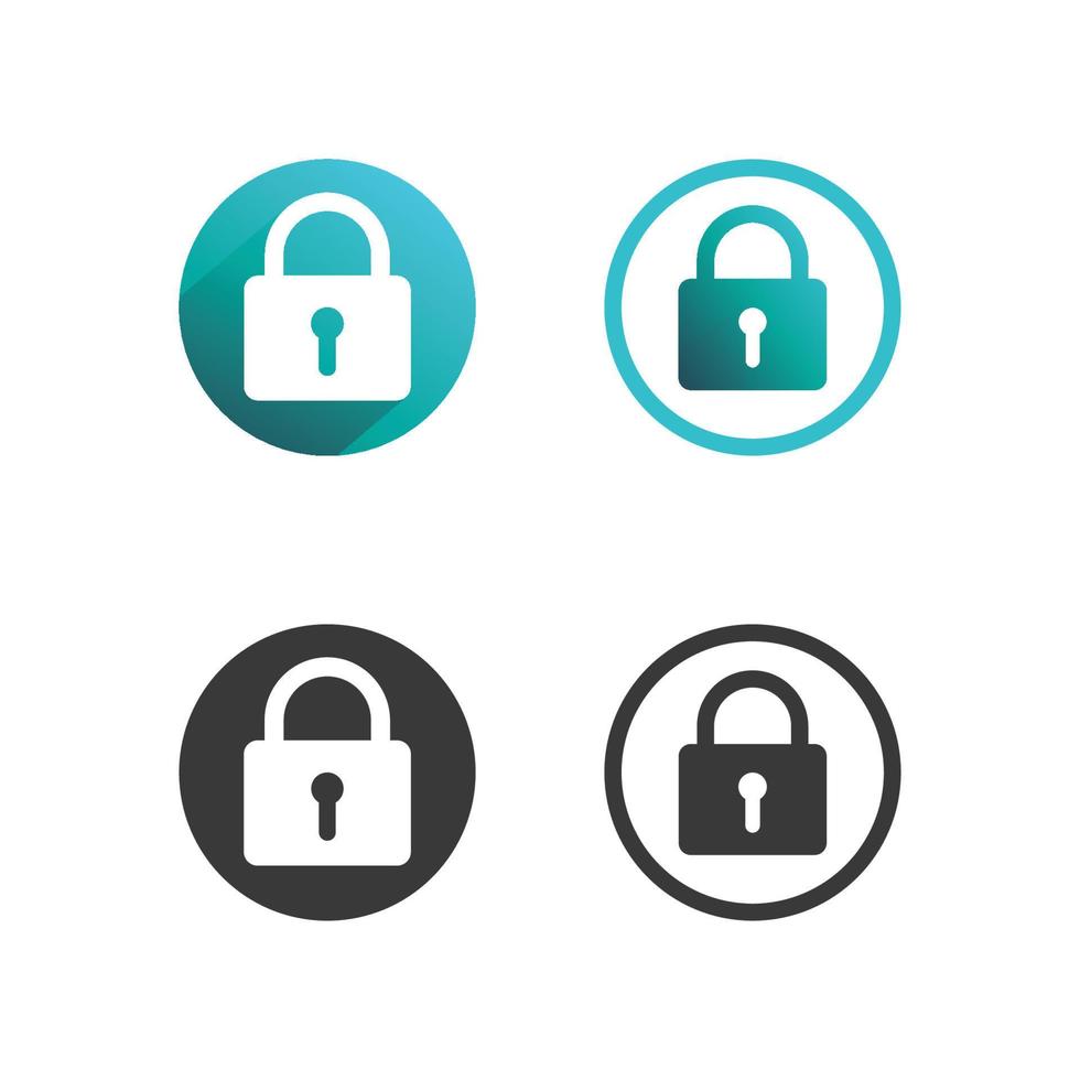 key and lock icon padlock logo and symbol vector design