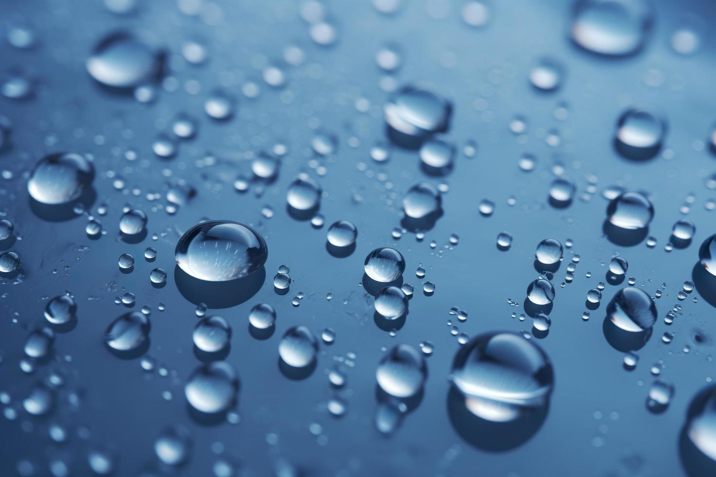 An image of several drops of water on a blue surface, in the style of detailed texture, matte photo, contemporary candy - coated, light azure and sky blue, generate ai photo