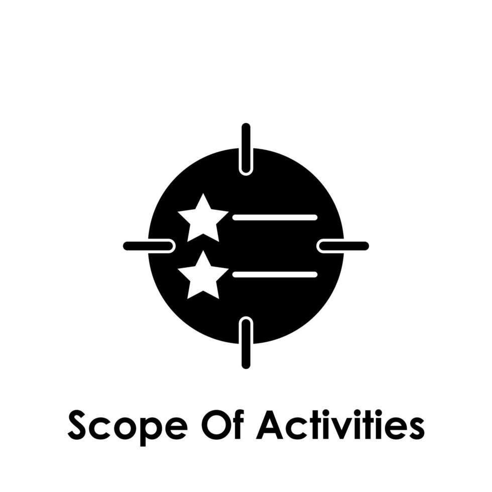 target, stars, scope of activities vector icon illustration