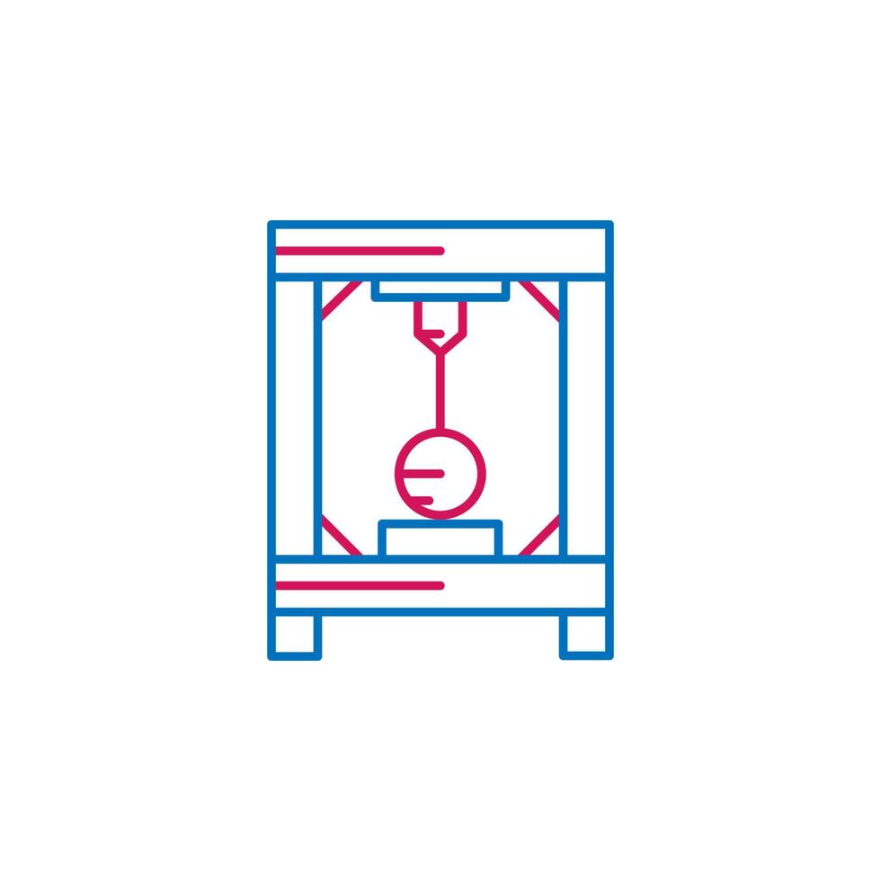 3D printing, 3d printer vector icon illustration