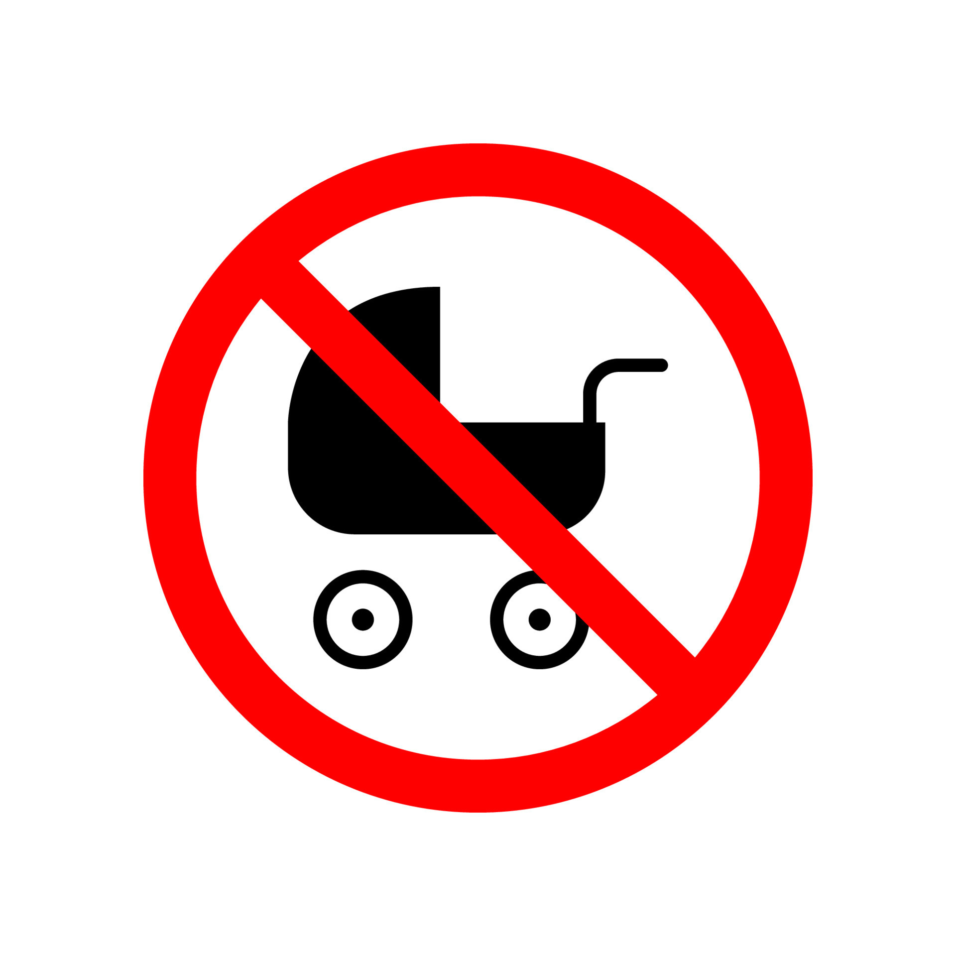 stroller prohibited vector icon illustration 23039600 Vector Art at