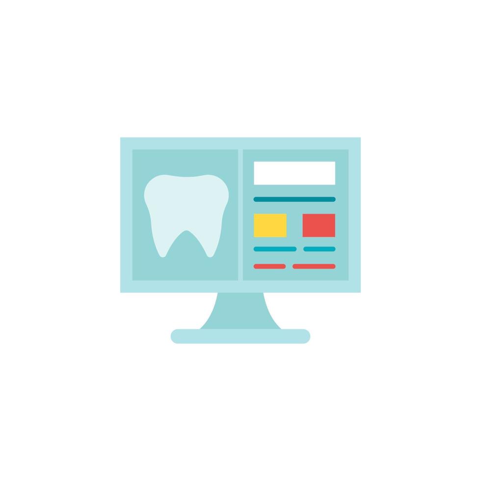 odontología, dentista, detalles, doctor, hospital dientes color vector icono ilustración