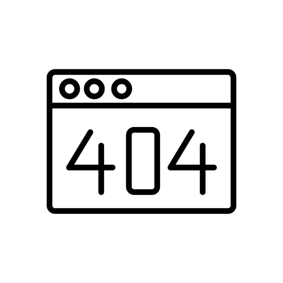 Browser, web site, error vector icon illustration