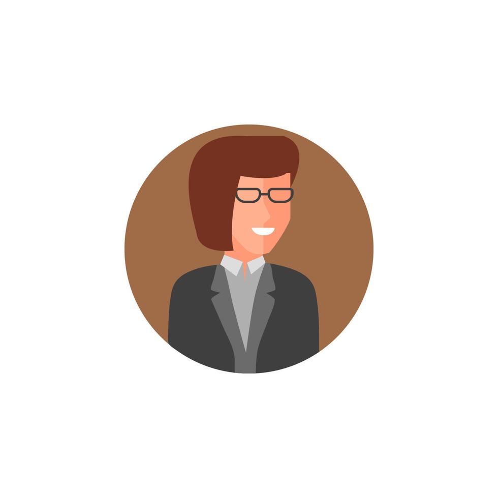 colored avatar of teacher vector icon illustration