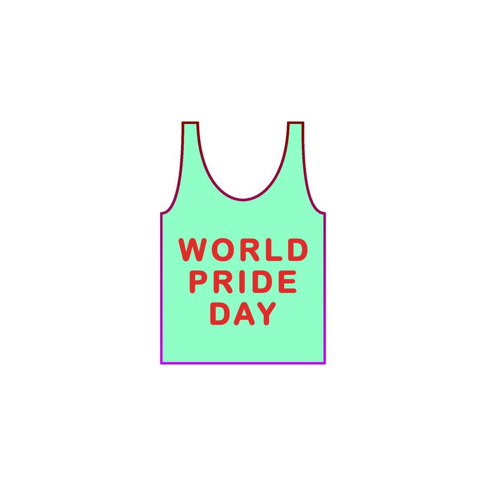 Singlet, pride day vector icon illustration