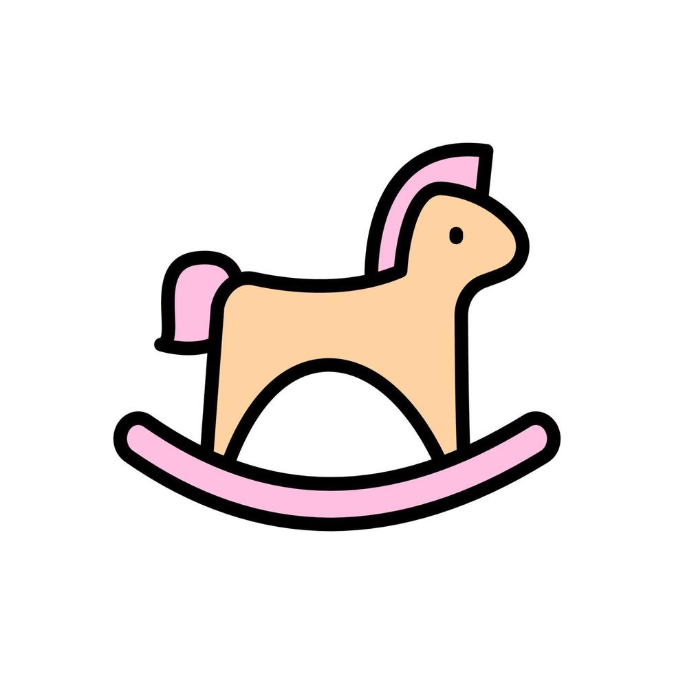 Horse, toy vector icon illustration
