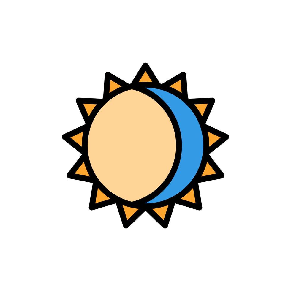 Moon sun vector icon illustration