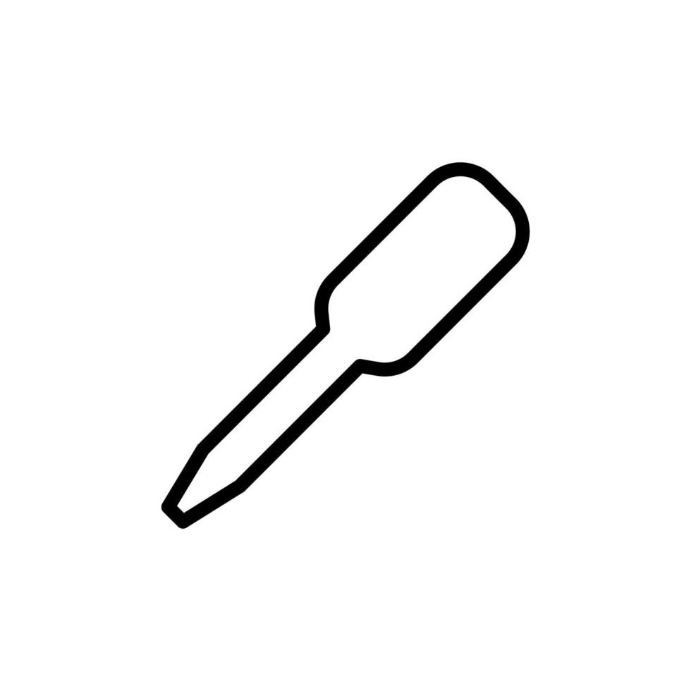 Pipette, chemistry vector icon illustration