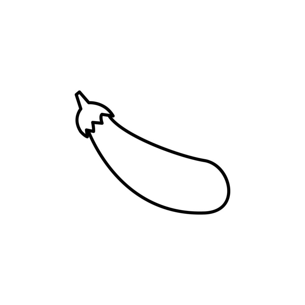 eggplant outline vector icon illustration