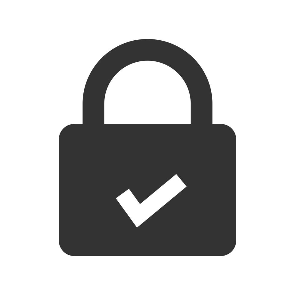Padlock icon Security symbol. Protection icon. Lock icon with check mark Shield locked and unlocked Safety system concept. Cyber Security Virus protection Guard.  middle Protection icon. vector