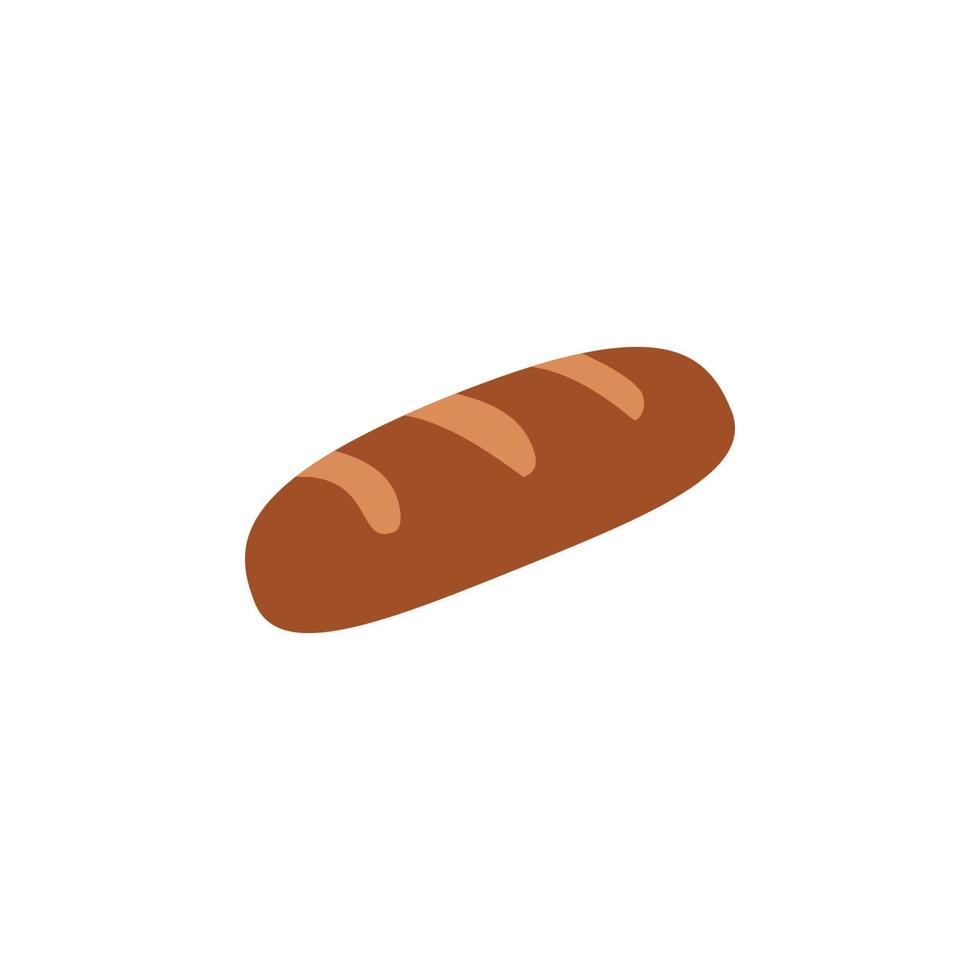 loaf of bread colored vector icon illustration