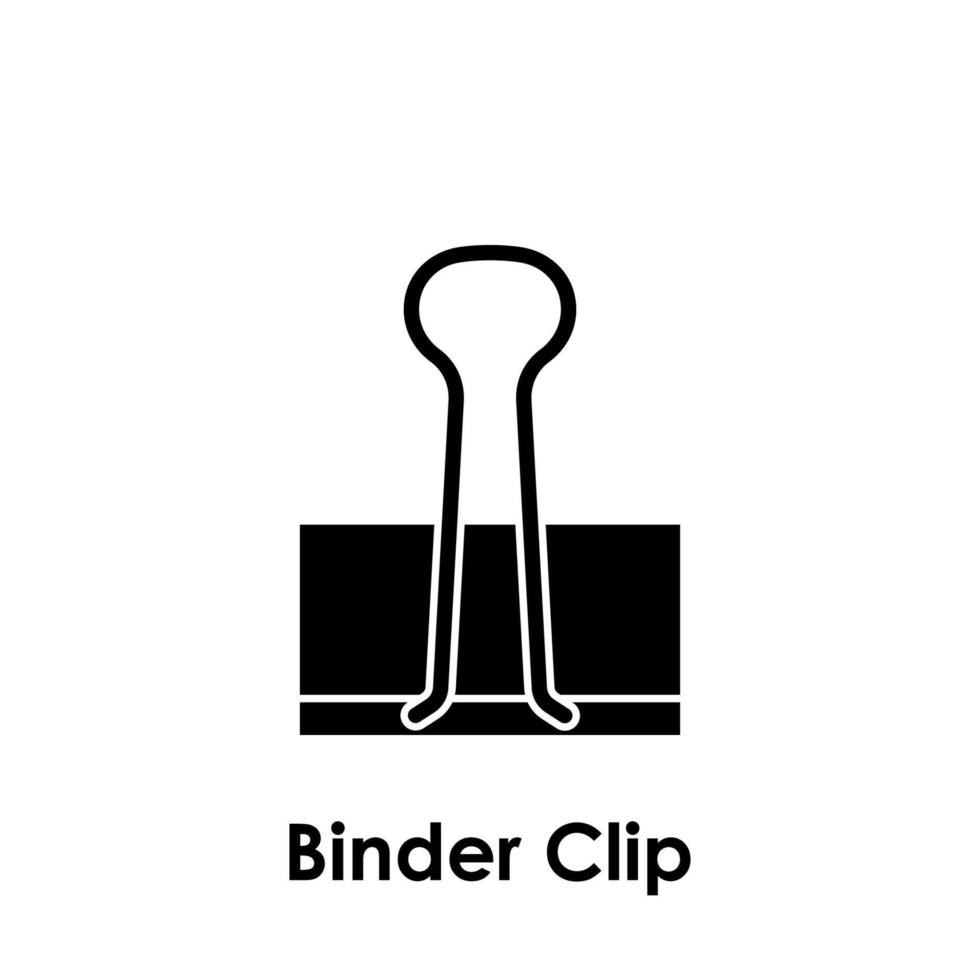 binder clip vector icon illustration