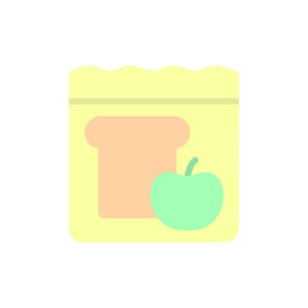 Bread, apple vector icon illustration