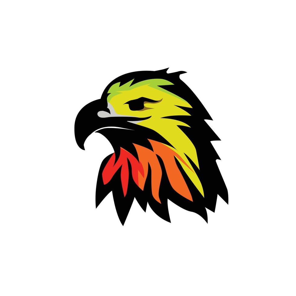 águila cabeza mascota esports logo vector