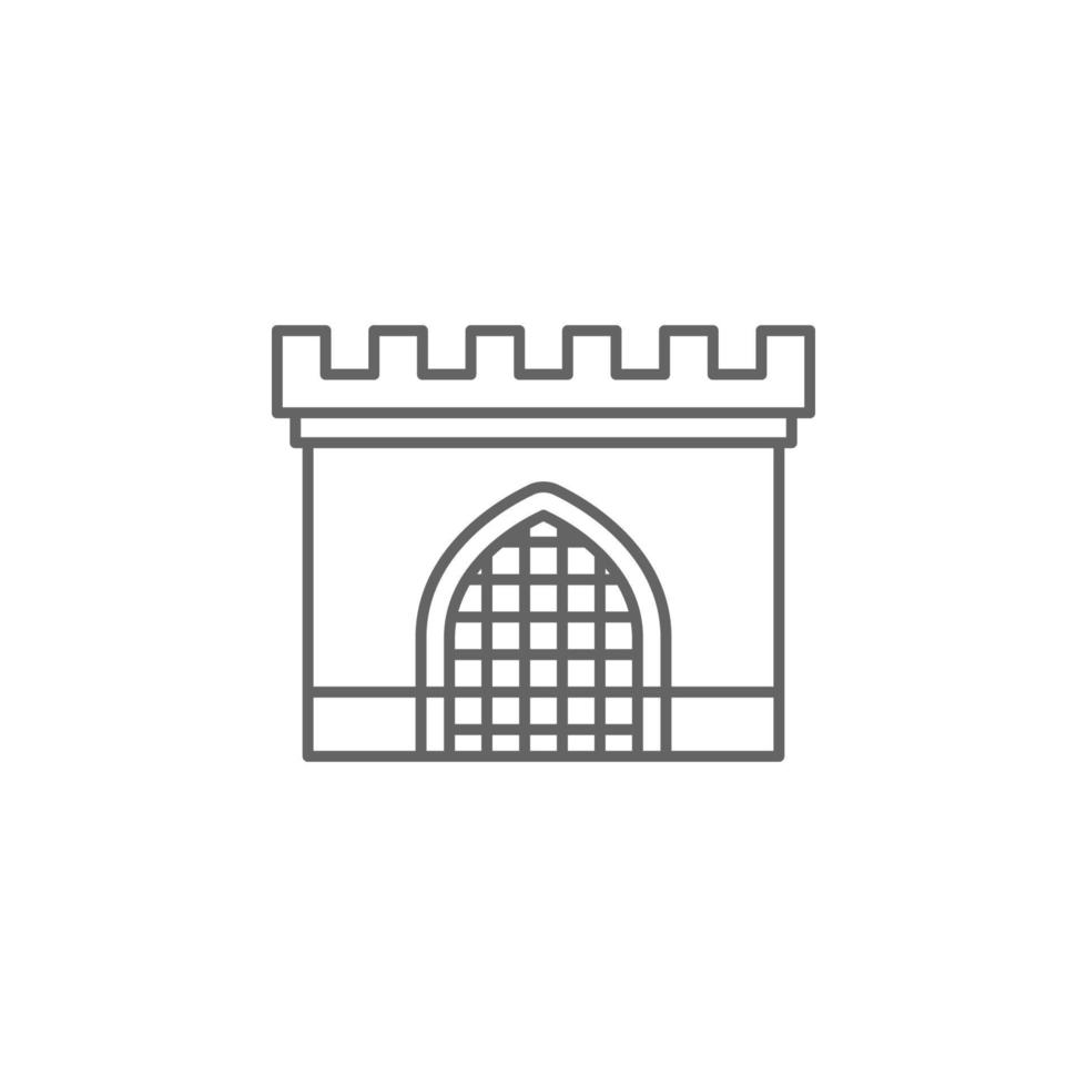 Medieval, gate vector icon illustration