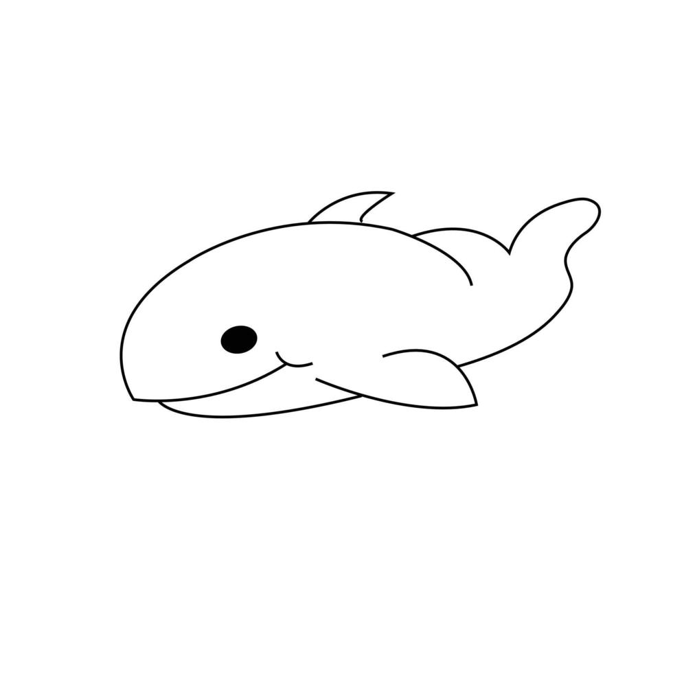 Sea Life Vector Coloring Page For Kids