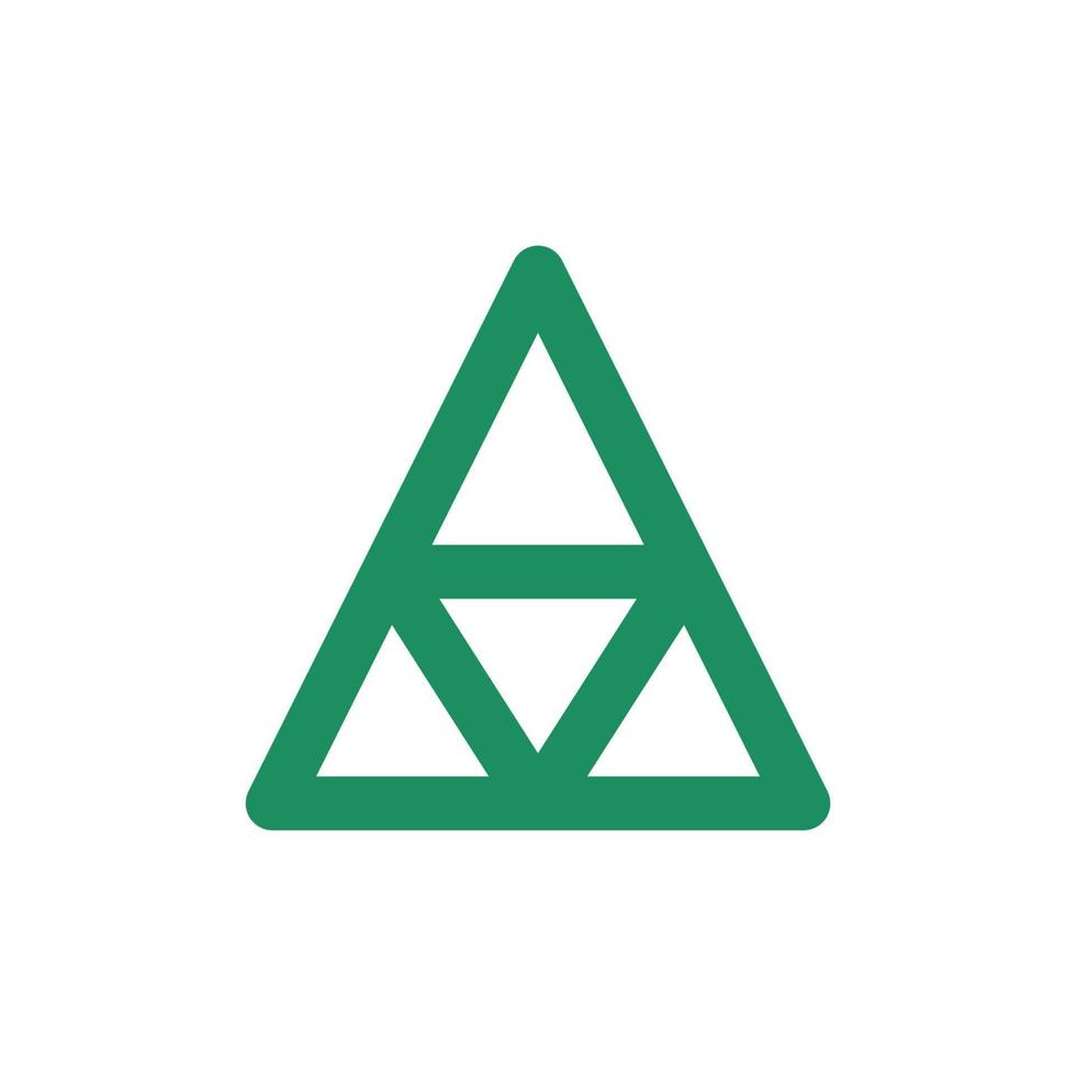 Triangle esoteric symbol vector icon illustration